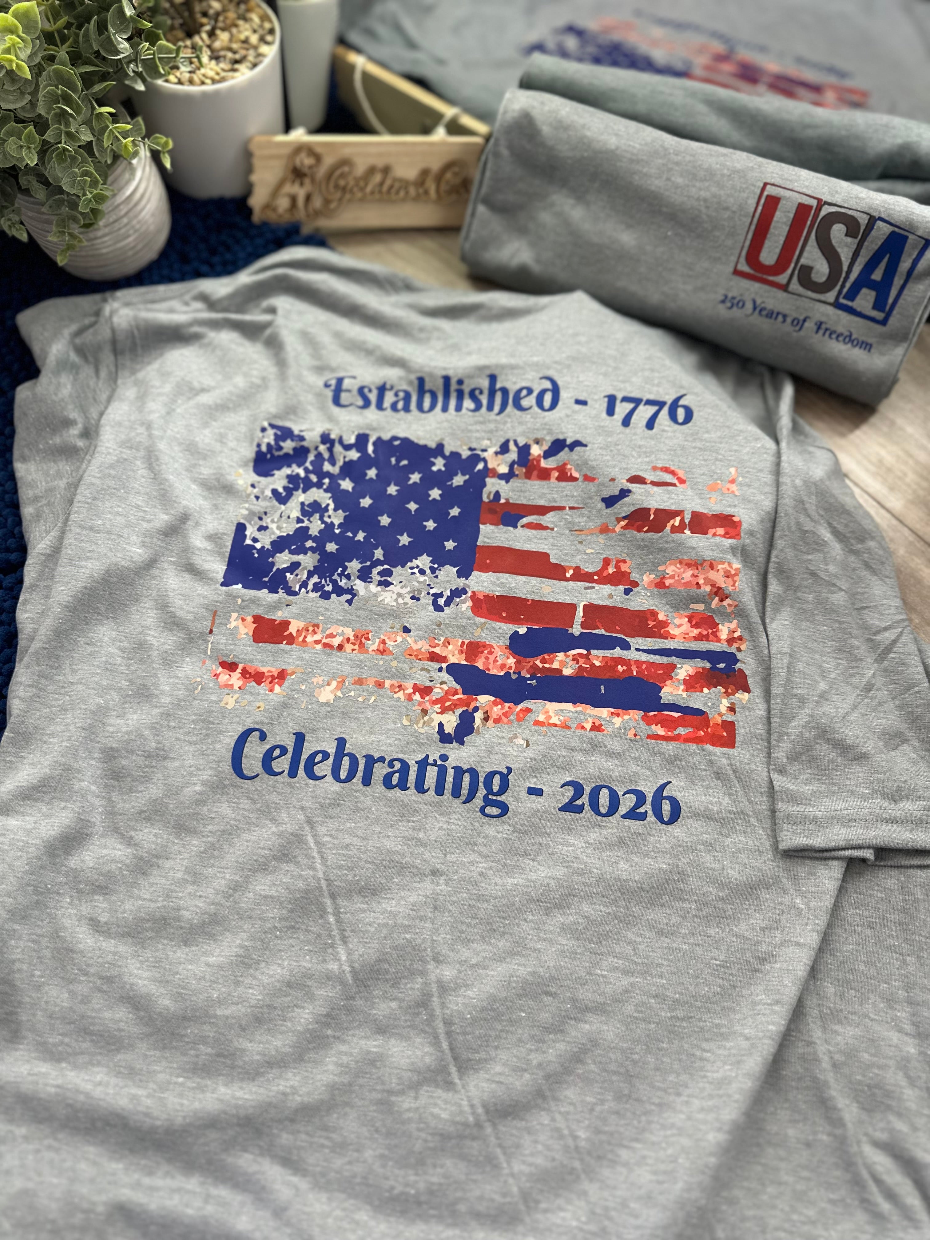 USA 250 Years Flag Tee
