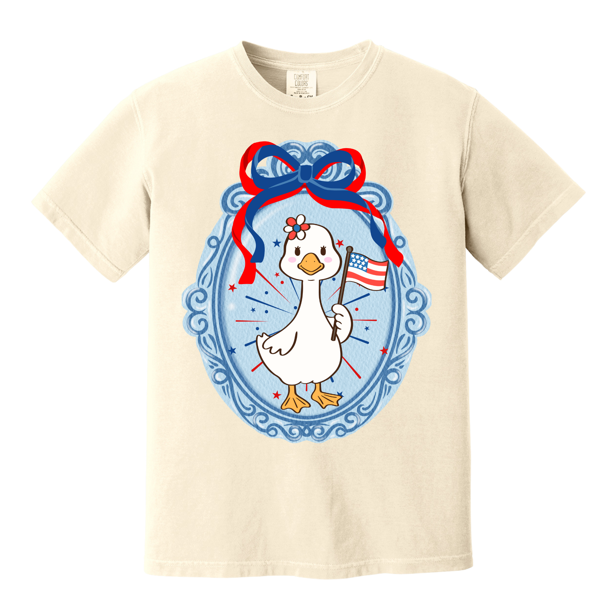 Patriotic Goose Bow Tee