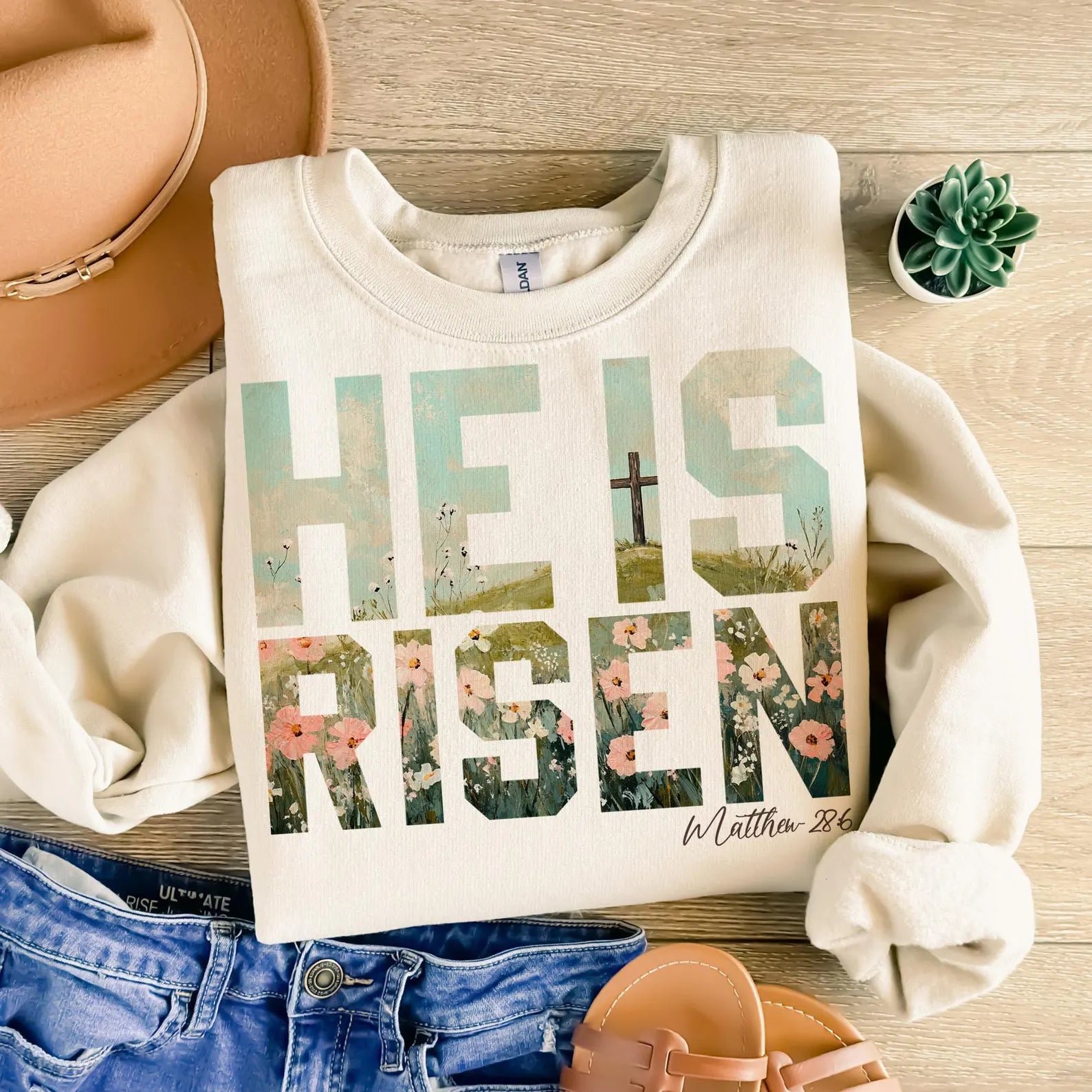 He Is Risen Tee