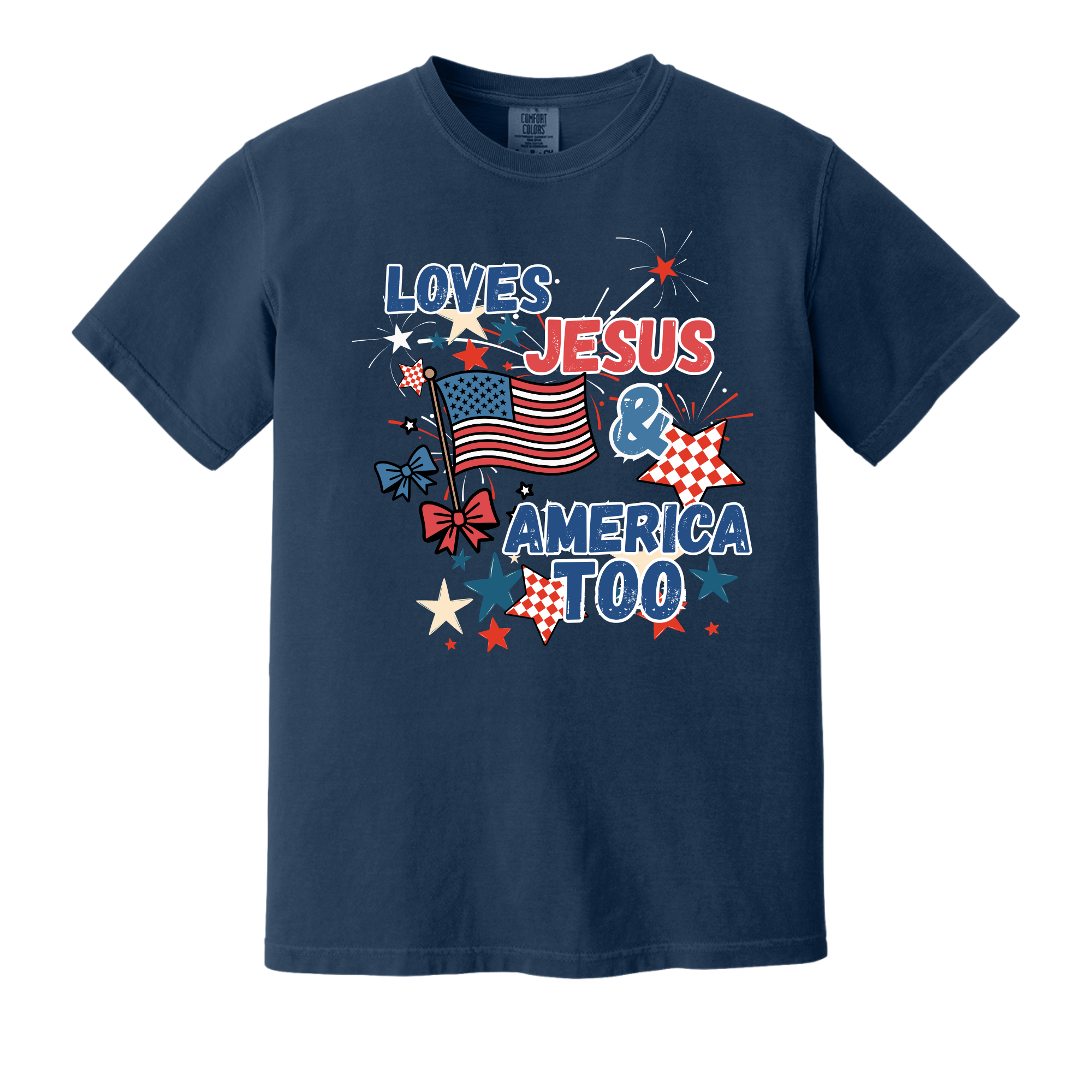 Loves Jesus & America Too Tee