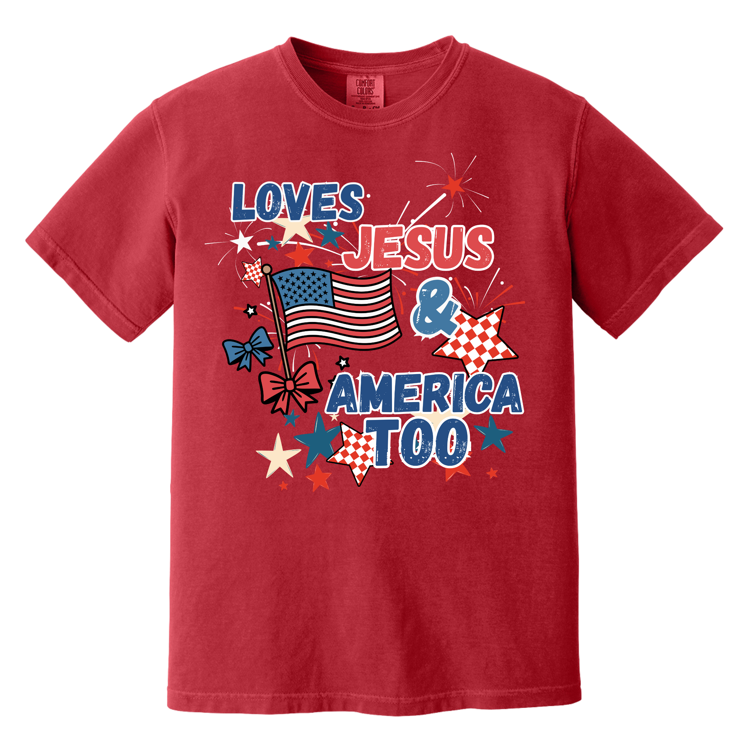 Loves Jesus & America Too Tee