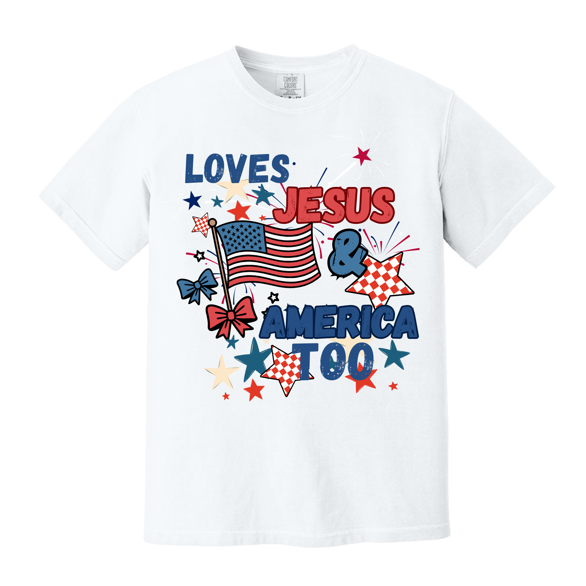 Loves Jesus & America Too Tee